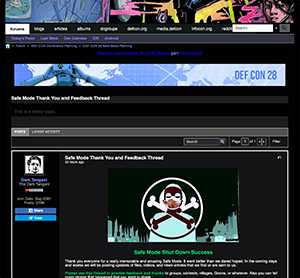 DEF CON Safe Mode Feedback thread screenshot image